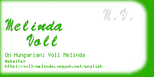 melinda voll business card